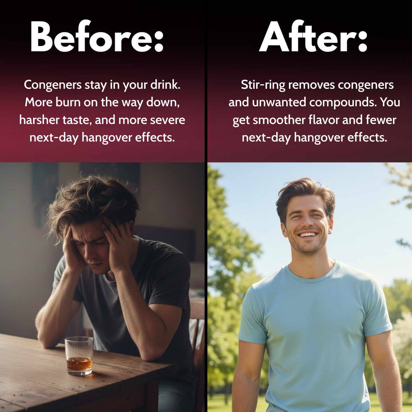 Stir-ring™ Reveal Bar Tool for Spirits - Works with Whiskey, Bourbon, Rye & Cognac