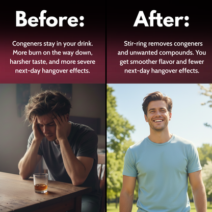Stir-ring™ Reveal Bar Tool for Spirits - Works with Whiskey, Bourbon, Rye & Cognac